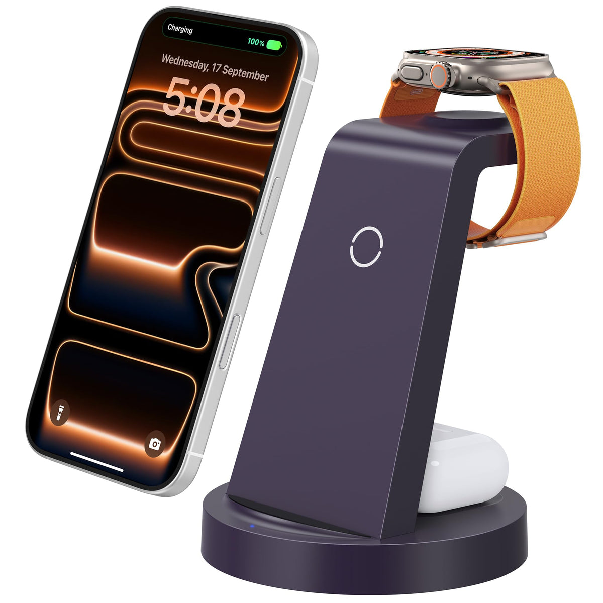 3-in-1 Wireless Charging Station for Apple Devices