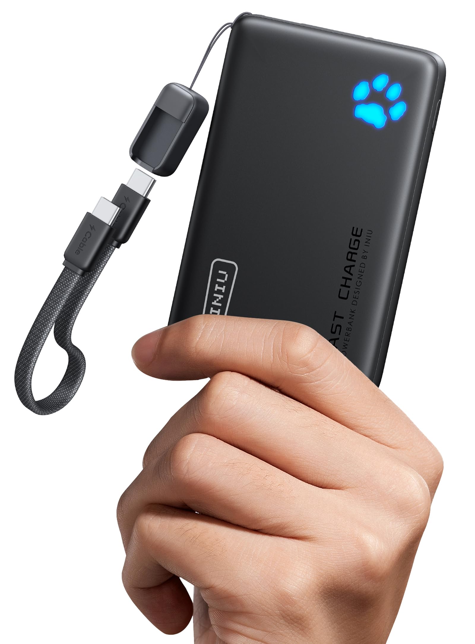 INIU 10,000mAh Slim Triple USB-C Portable Power Bank
