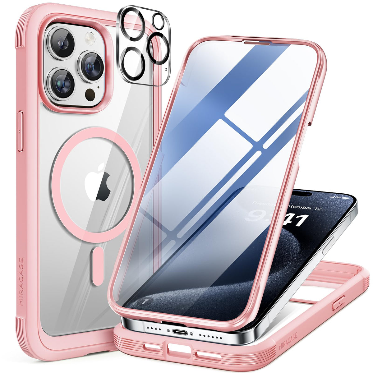 Miracase Full Body for iPhone All Series Glass Case 2026
