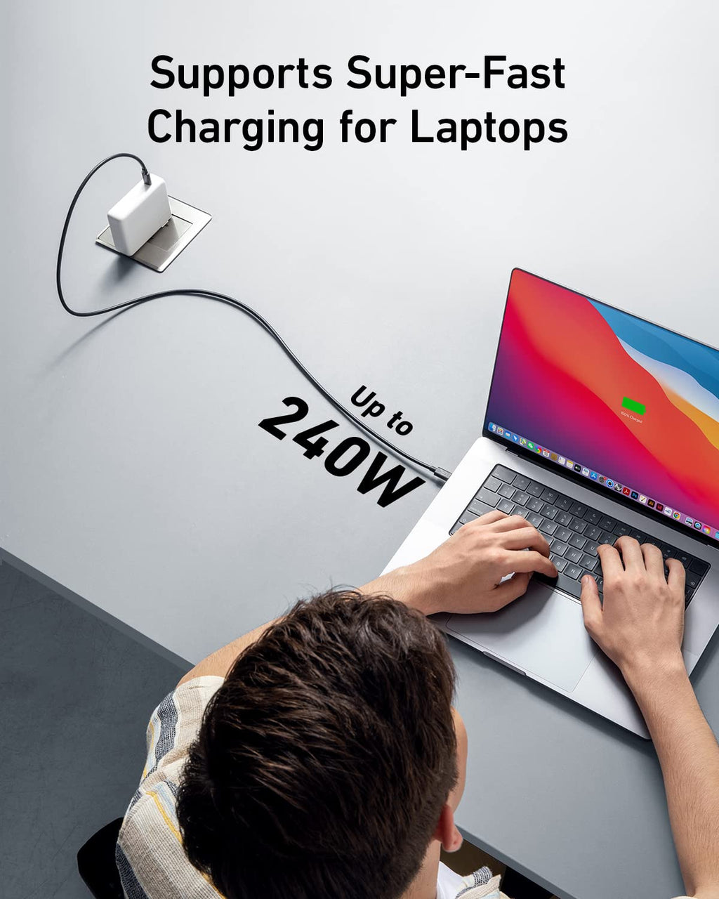 Anker USB C Cable(3.3FT, 240W), USB 4 Data Cable, 40Gbps, 8K HD Display, Thunderbolt 4/3 Compatible, for iPhone 17, MacBook, Hub, Docking and More