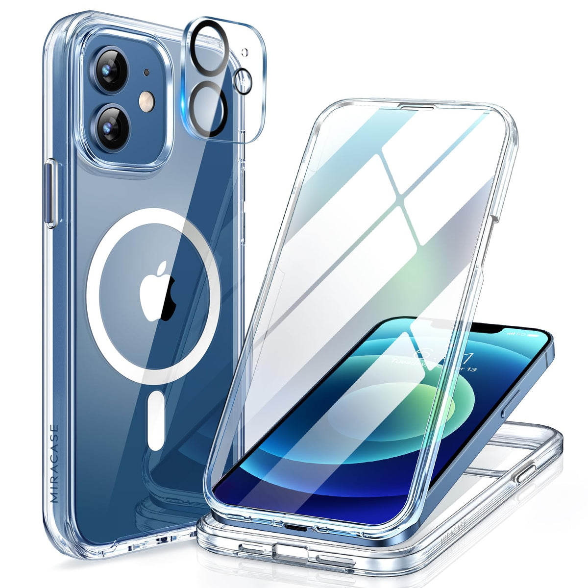 Miracase Full Body for iPhone All Series Glass Case 2026