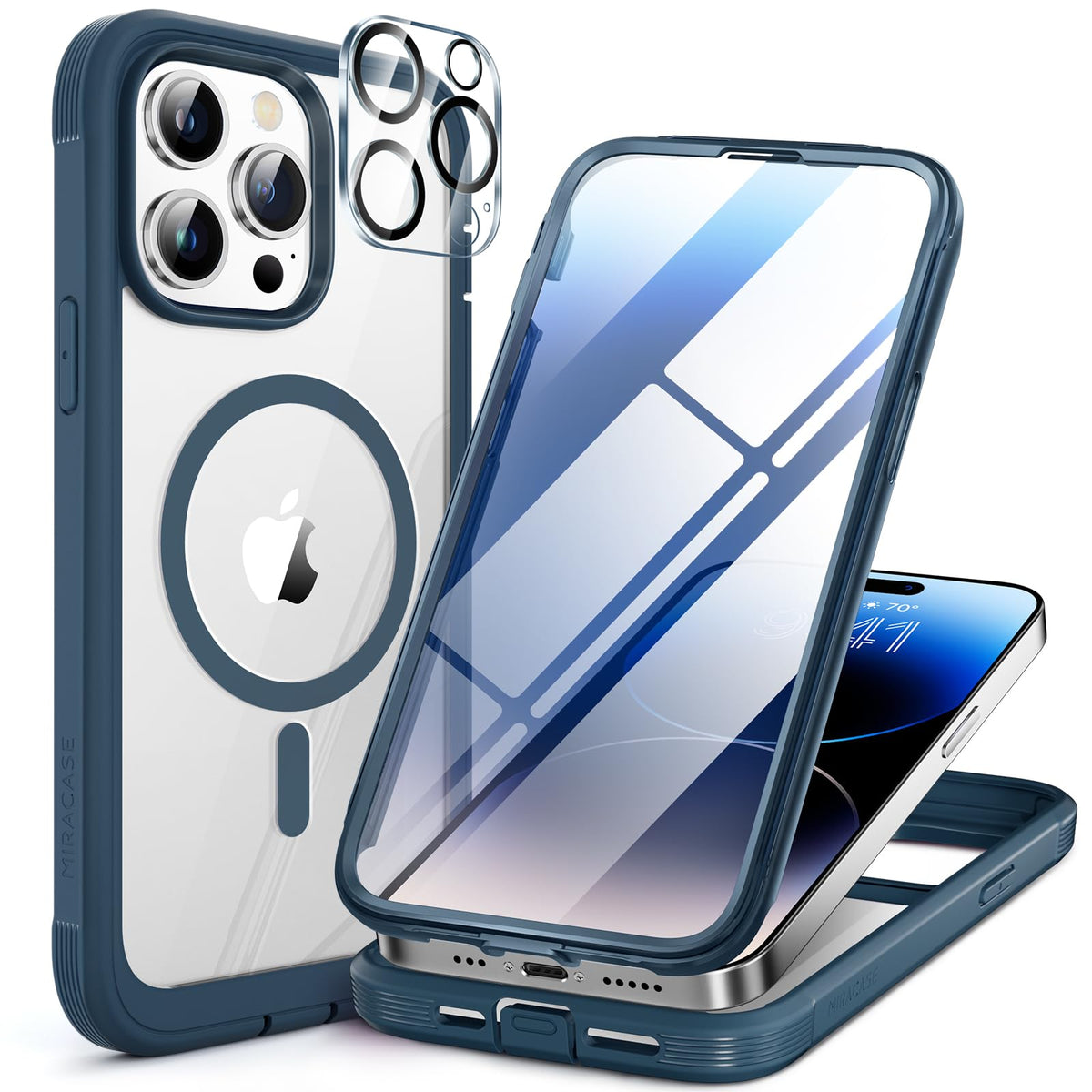 Miracase Full Body for iPhone All Series Glass Case 2026