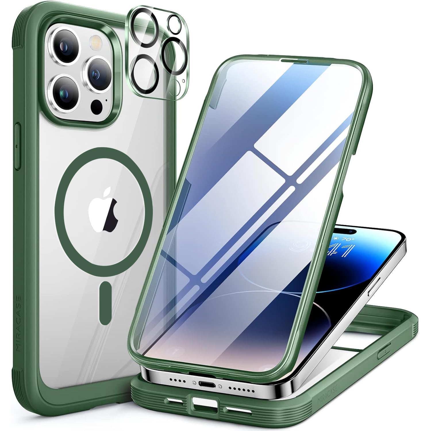 Miracase Full Body for iPhone All Series Glass Case 2026