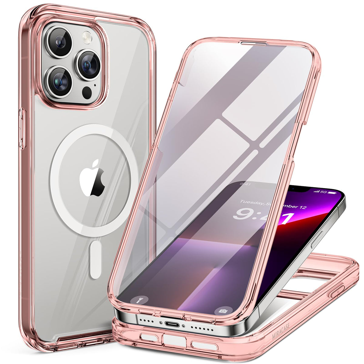 Miracase Full Body for iPhone All Series Glass Case 2026