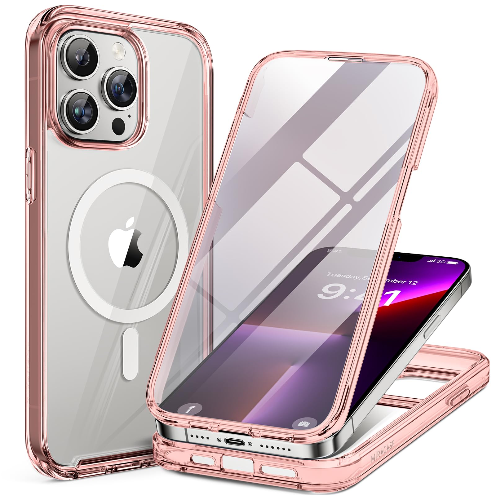Miracase Full Body for iPhone All Series Glass Case 2026