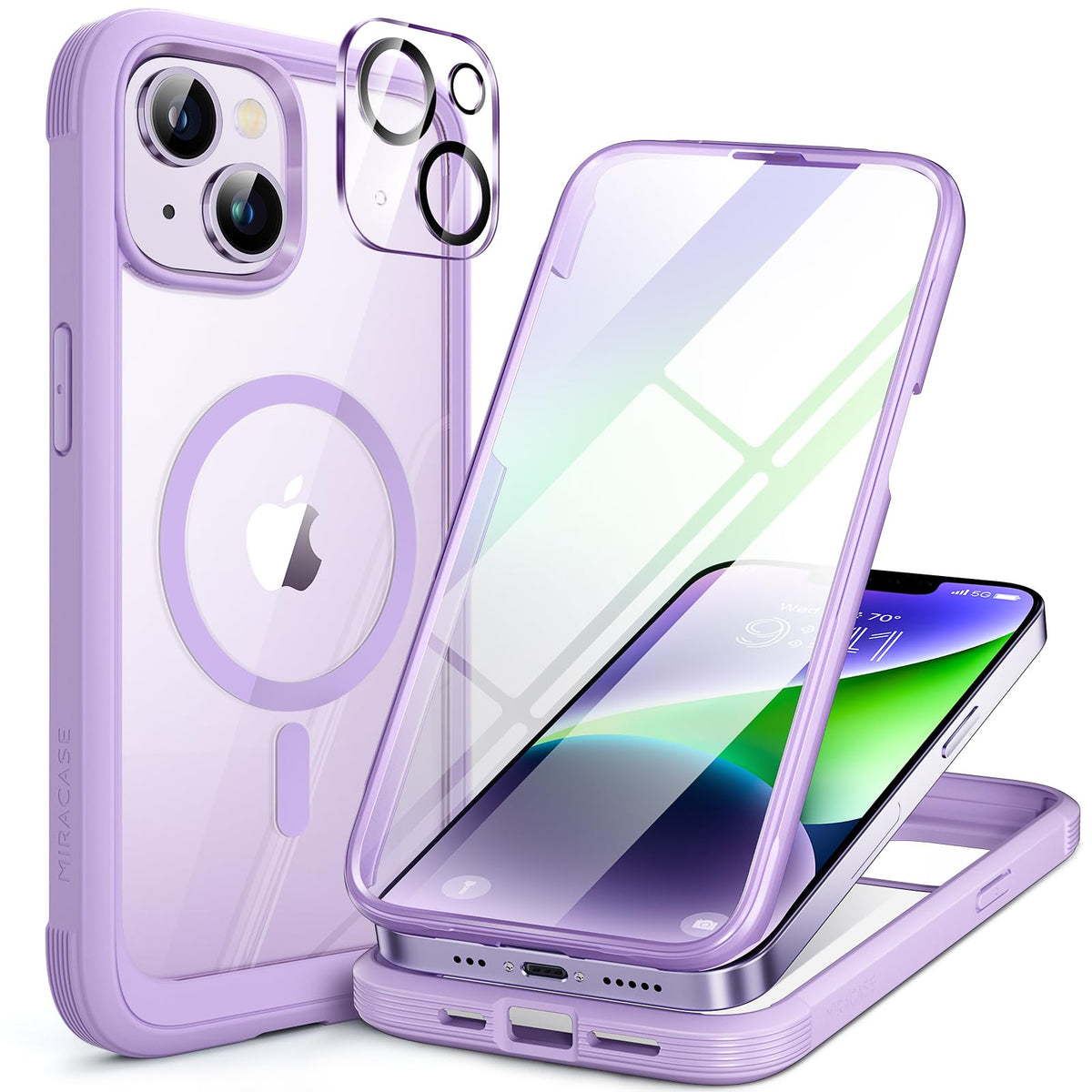 Miracase Full Body for iPhone All Series Glass Case 2026