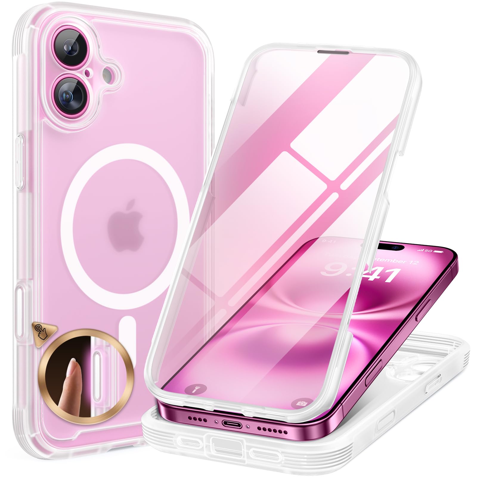 Miracase Full Body for iPhone All Series Glass Case 2026