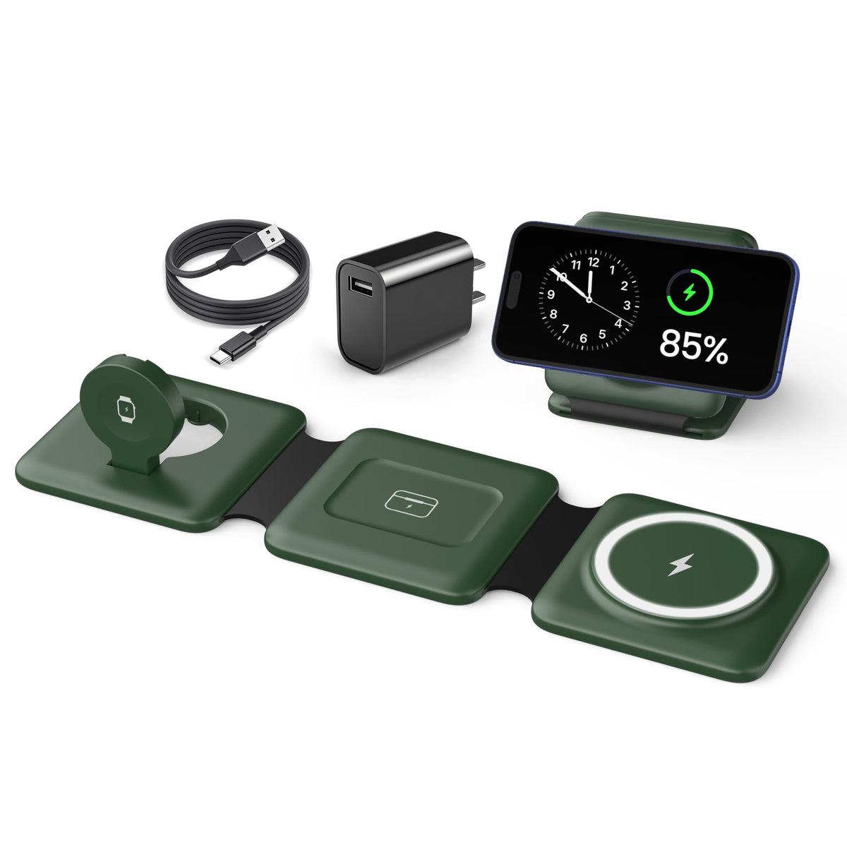 3-in-1 Foldable MagSafe Charging Station for Apple Devices