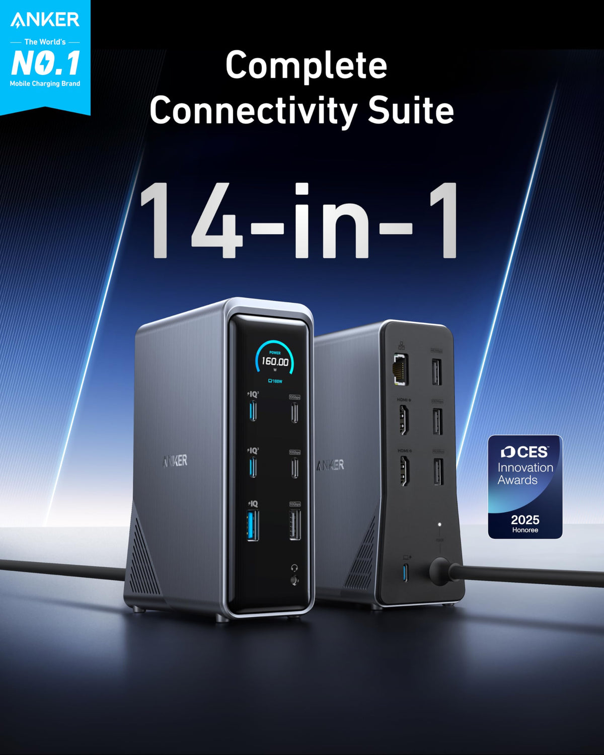 Anker Prime 14-Port Docking Station with 160W Output