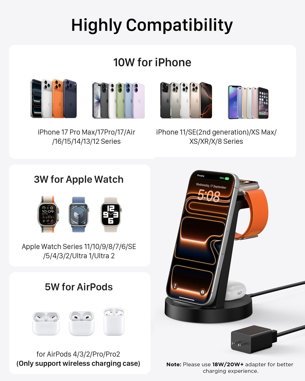 3 in 1 Charging Station for Apple