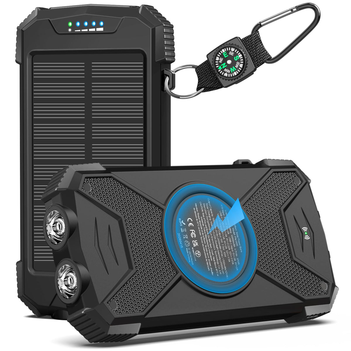 BLAVOR 10,000mAh Solar Power Bank with 20W Fast Charging