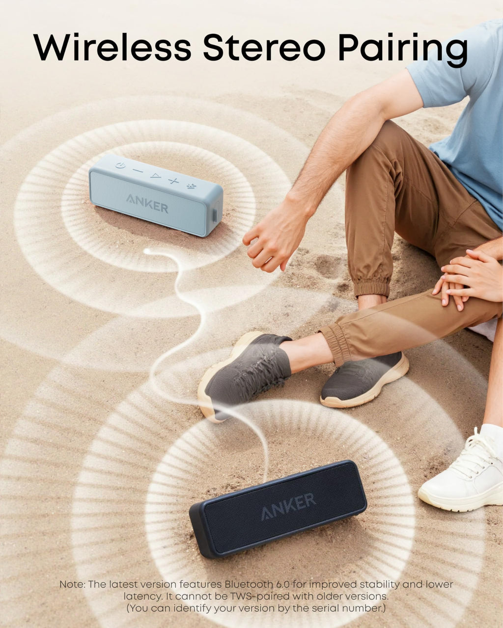 Anker Soundcore 2 Portable Bluetooth Speaker, IPX7