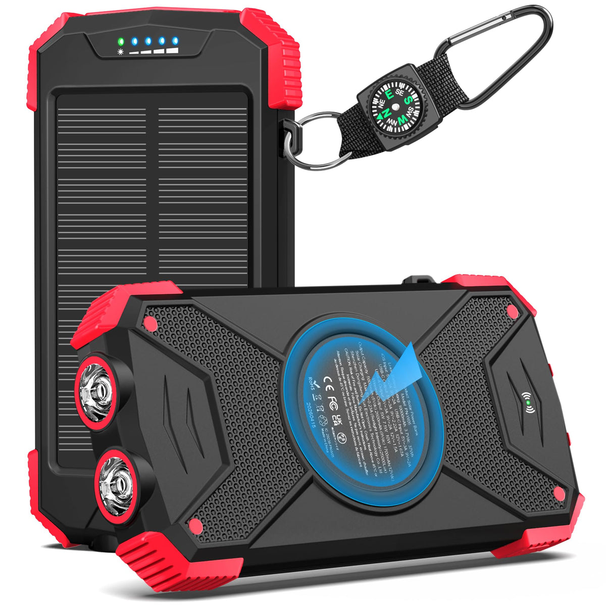 BLAVOR 10,000mAh Solar Power Bank with 20W Fast Charging