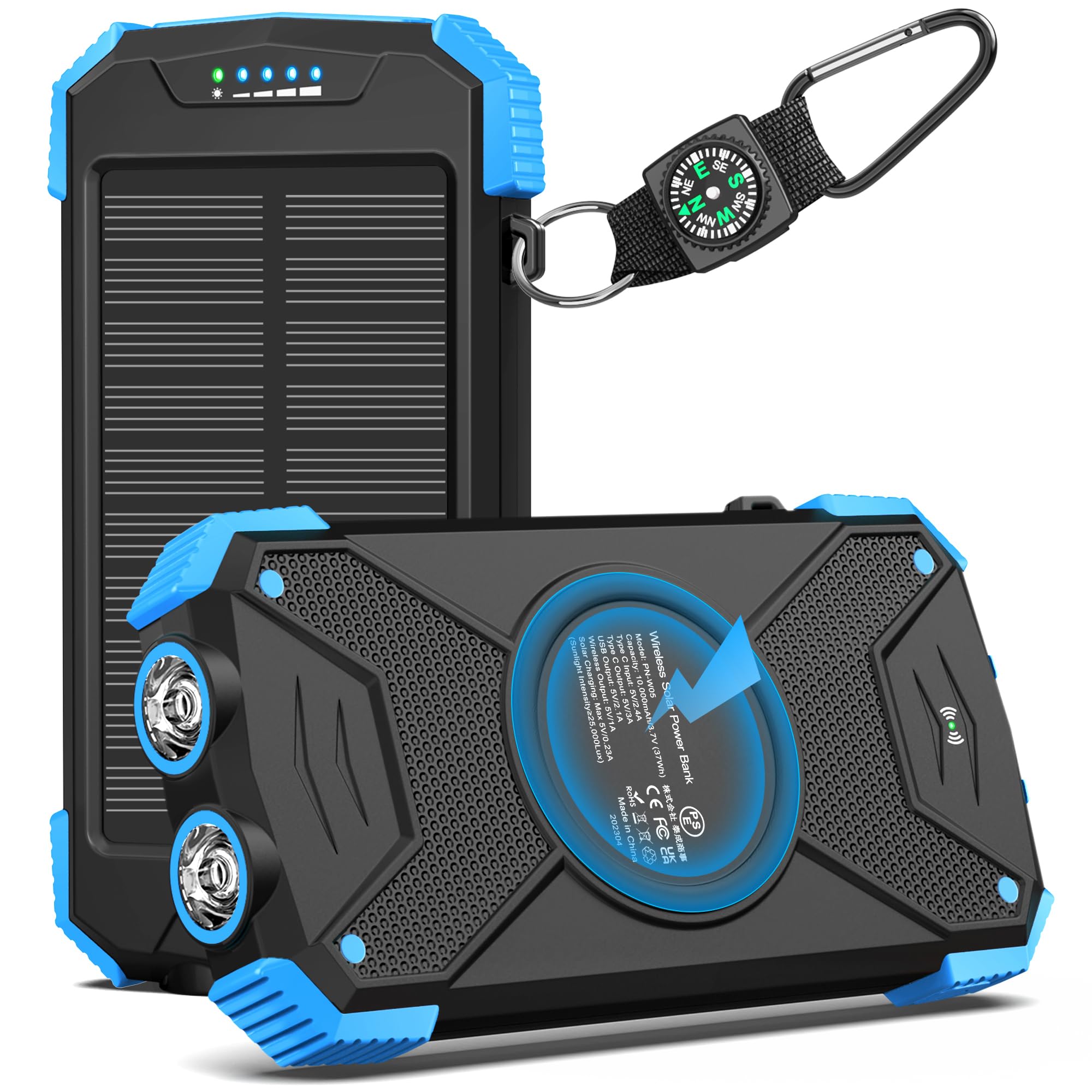 BLAVOR 10,000mAh Solar Power Bank with 20W Fast Charging